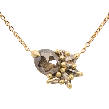 Grey Diamond Posy Necklace - 11834